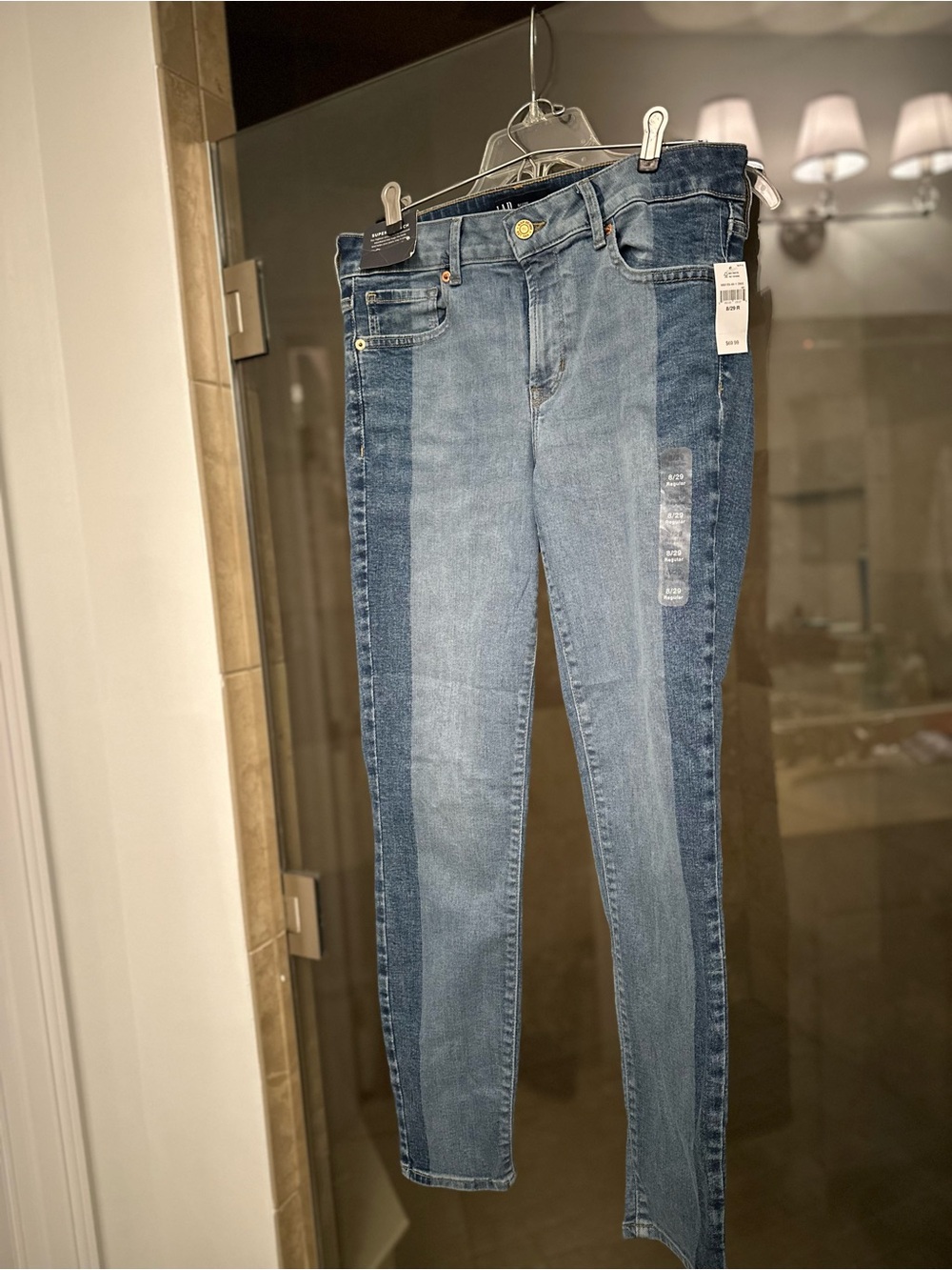 GAP Two-Tone Blue Skinny Jeans
